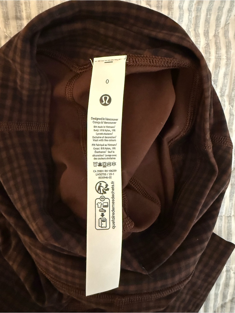 lululemon athletica Brown Plaid High-Rise Leggings - Picture 3 of 3